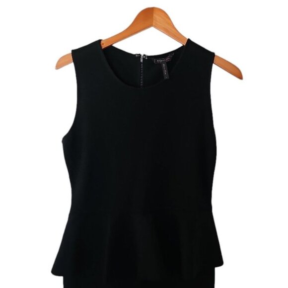 BCBGMAXAZRIA Black Francis Layered Peplum Large‎ L Ruffle - Picture 13 of 16